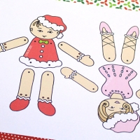 Muñecos de papel articulados: Jengi Noel y Jengi Bailarina... ¿Cuál te gusta más?