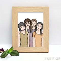 Láminas personalizadas para regalar a mamá, la abuela, hermanas. Para decorar el hogar con amor. Personalización a partir de foto o descripción.