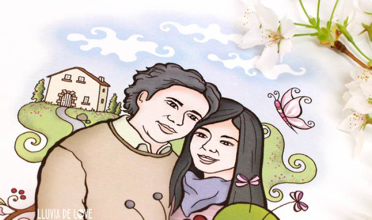 Nueva ilustración personalizada de familia