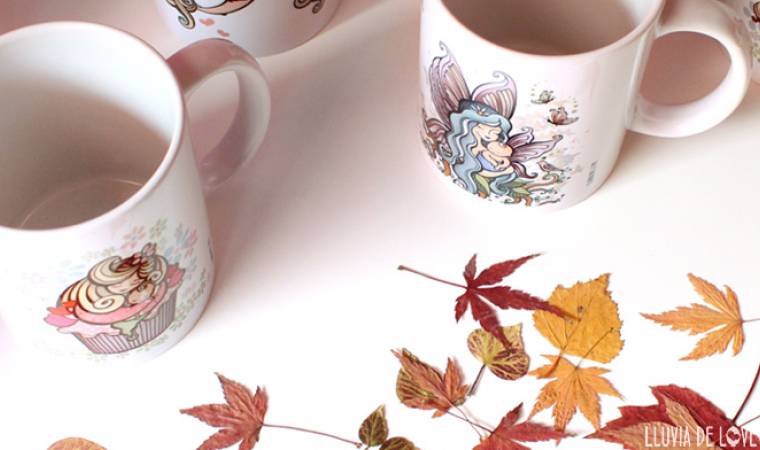 Tazas de cerámica blanca ilustradas. Regalos para madres, abuelas, hermanas, tías, sobrinas, amigas, primas... ¡y hasta vecinas!