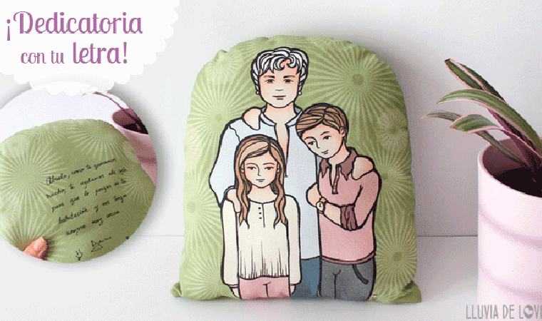 Cojines decorativos ilustrados, personalizados y con dedicatoria de tu puño y letra (opcional)