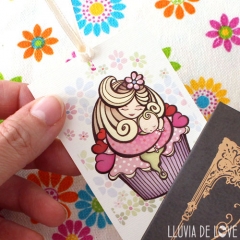 Marca páginas con una madre cupcake - MamiCake - Regalos económicos para madres. Regalos ilustrados en papel